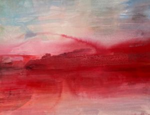 Der rote Regenbogen / 80x60 cm