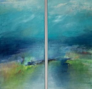 Stille Horizonte Diptychon / 2x40x80 cm