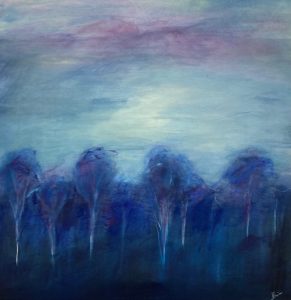 Wo das Licht die Stille berührt / 80x80 cm